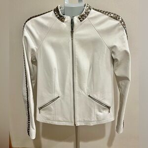 Cache Leather Jacket Women Size 10